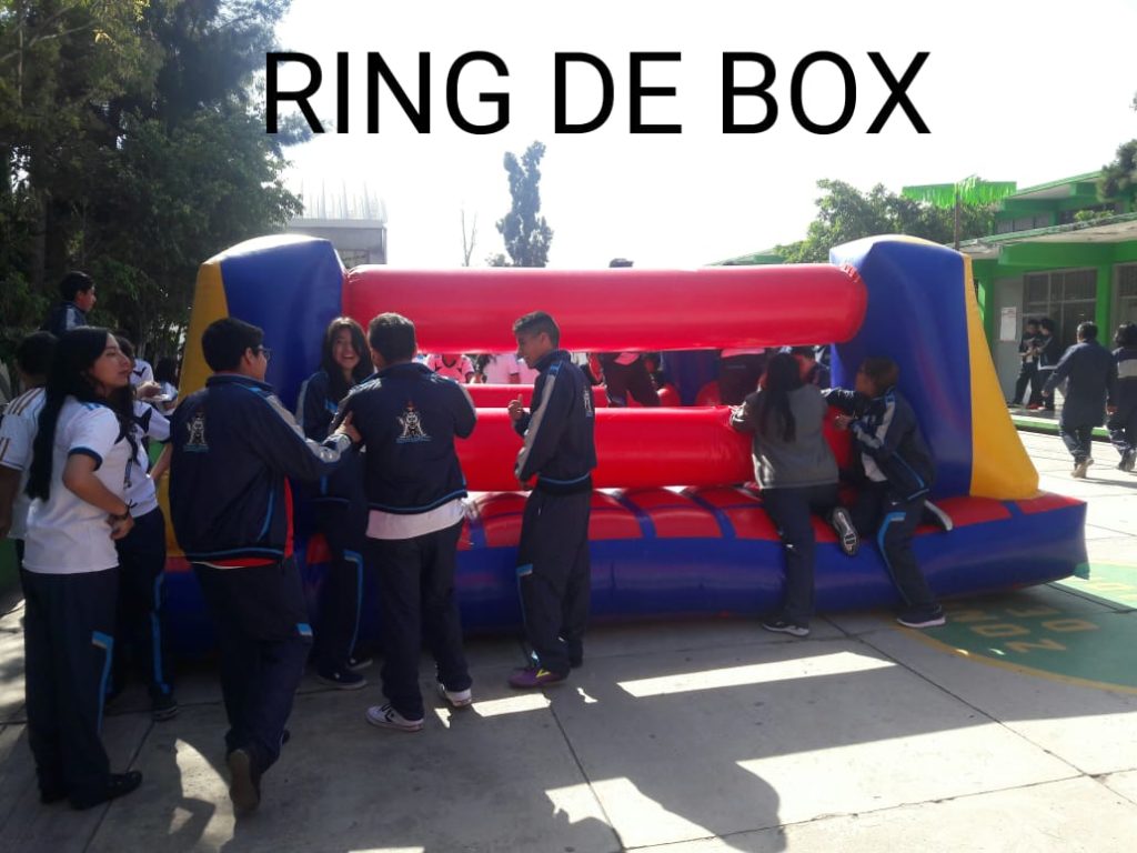 Ring de Box inflable con guantes gigantes para eventos sociales y fiestas